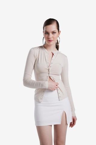Chemisier HOLLY LOLLY en beige : devant