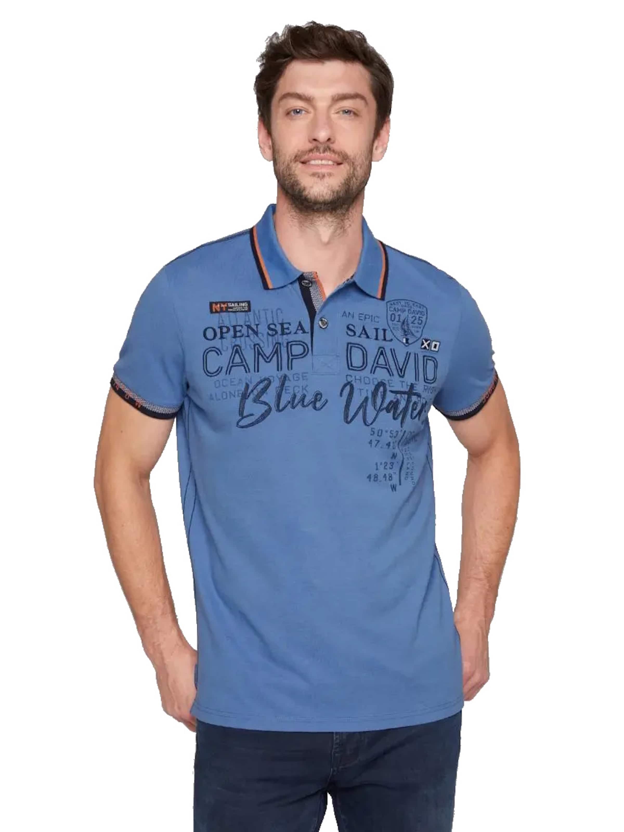 T-Shirt 'Atlantic Crossing' CAMP DAVID en bleu : devant