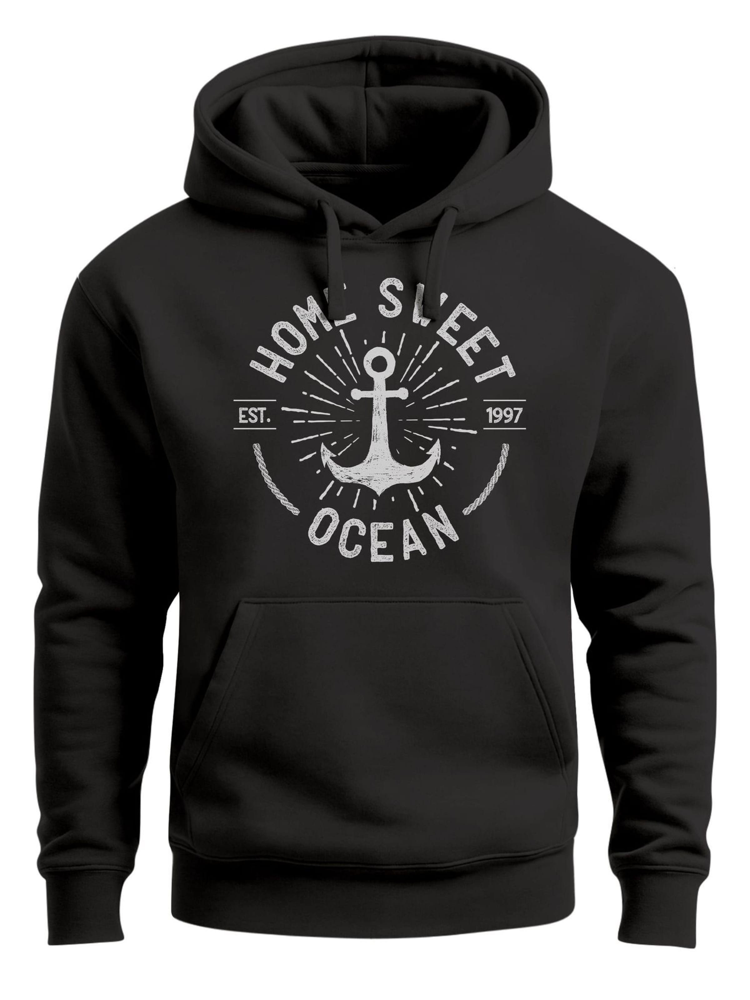 Neverless Sweatshirt 'Sweet Ocean' in Black: front