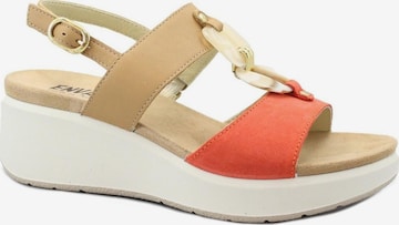 Enval Soft - Sandália 'ENVAL SOFT 1292722 arancio corda sandali donna zeppa pelle' em mistura de cores: frente