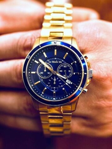 La Moda Me Analog klocka 'CEO Handshake' i blå