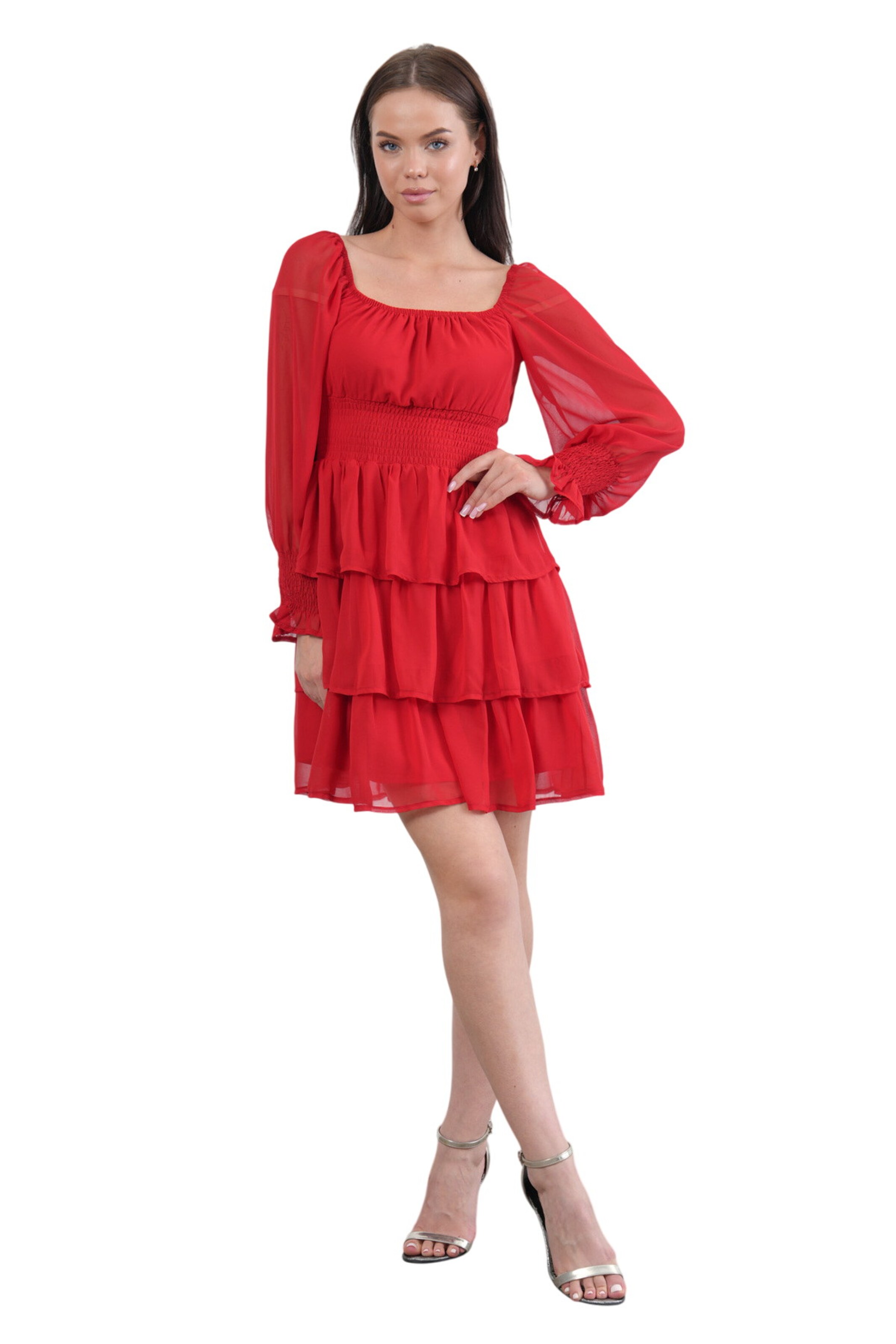 WOMAN VISION Jurk in Rood: voorkant