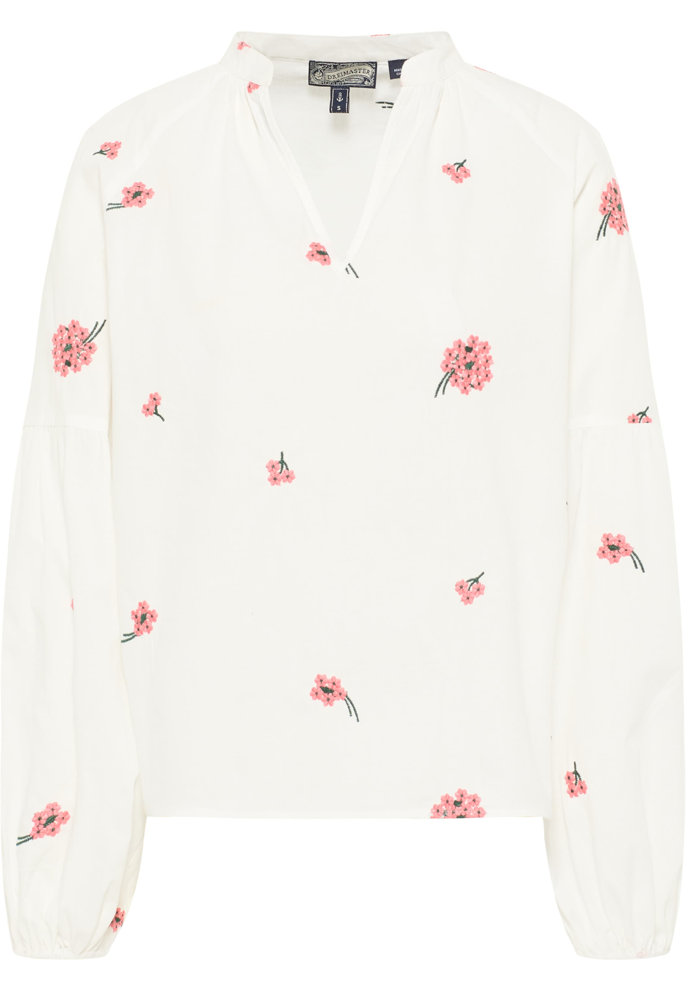 Camicia da donna di DreiMaster Vintage in bianco: frontale