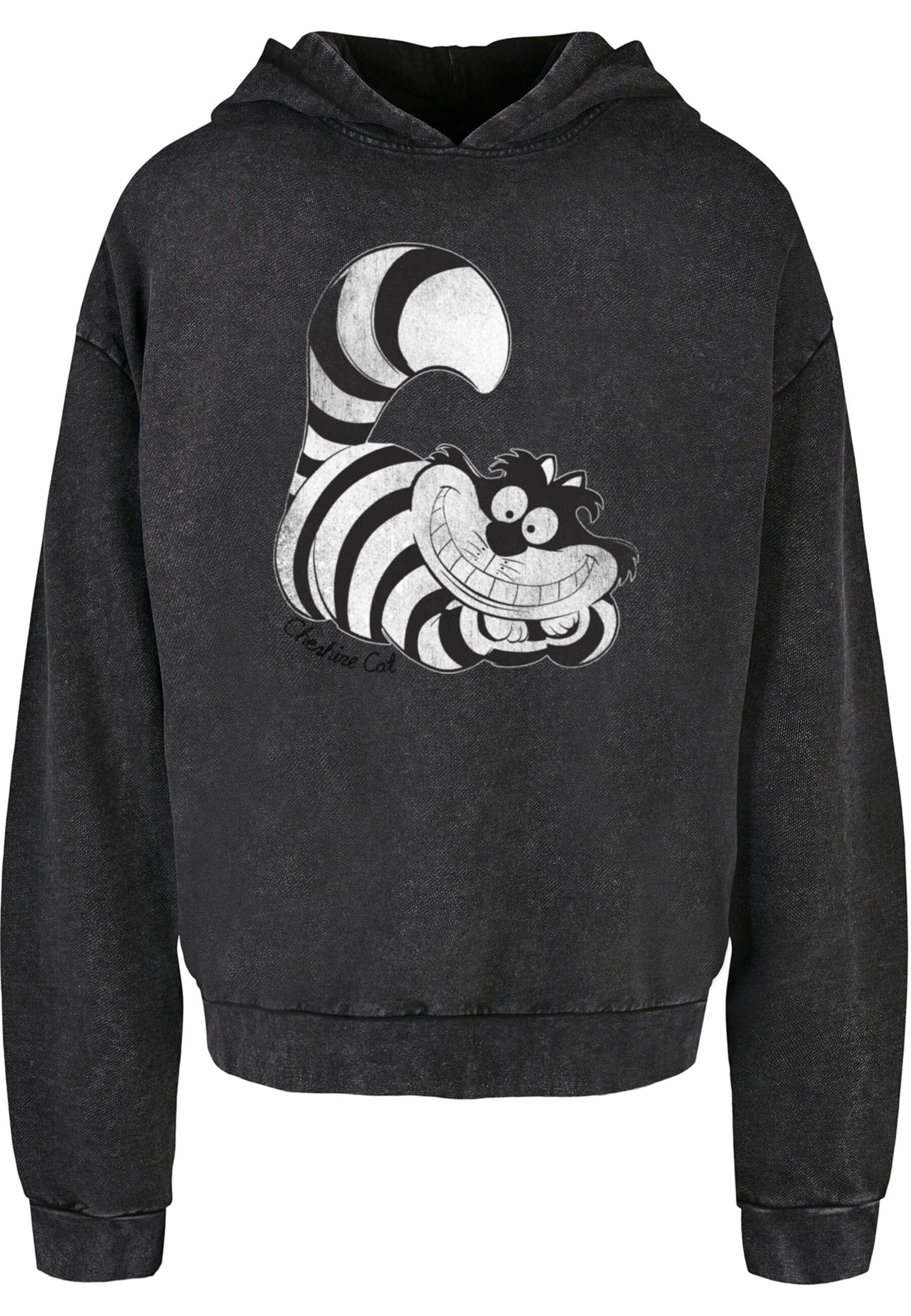 ABSOLUTE CULT Sweatshirt 'Alice in Wonderland - Cheshire Cat' in Schwarz: Vorderseite