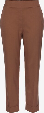 LASCANA Regular Pantalon in Bruin: voorkant