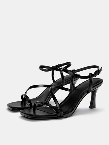 Pull&Bear Strap Sandals in Black