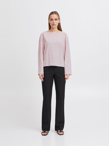 ICHI Shirt 'BOATNECK LS ' in Beige