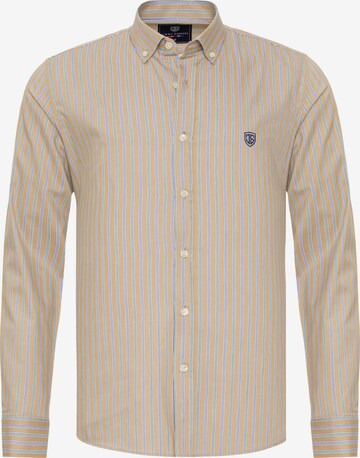 Coupe regular Chemise Jimmy Sanders en beige : devant