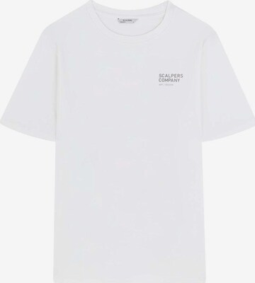 Scalpers T-Shirt 'New Stroke' in Weiß: predná strana