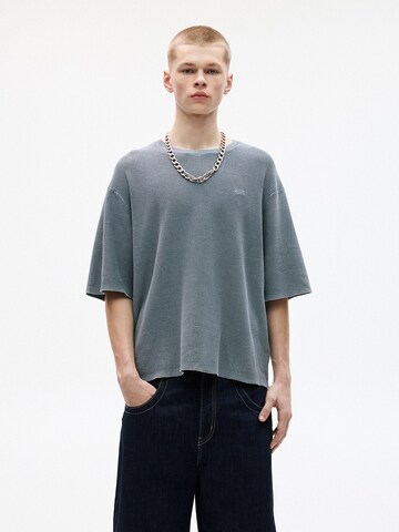 Pull&Bear Sveter - Modrá: predná strana
