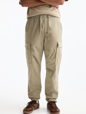 Pull&Bear Loosefit Cargobroek in Beige: voorkant