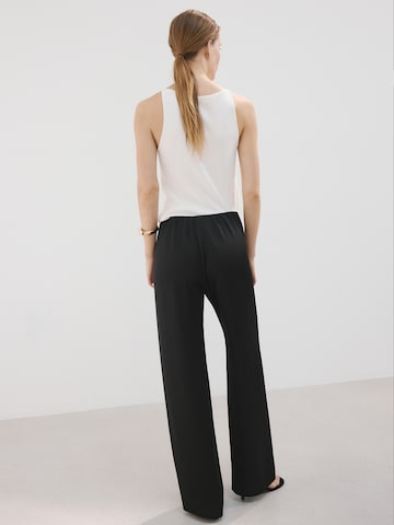 MANGO Wide leg Pants 'LENA' in Black
