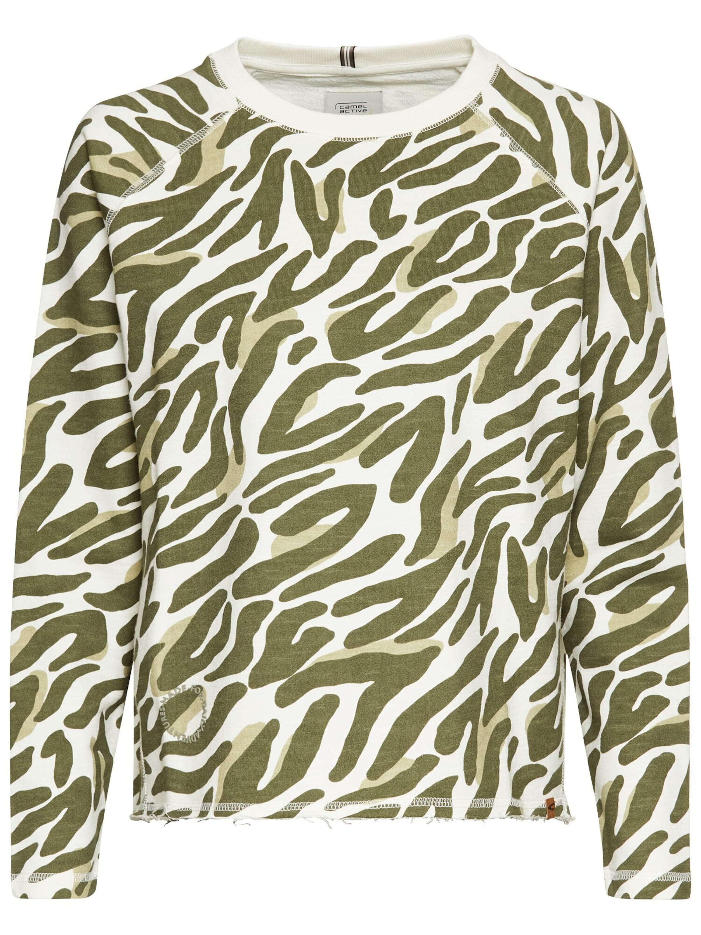 CAMEL ACTIVE Sweatshirt mit Allover-Print in Grün: Vorderseite