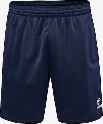 Hummel Regular Workout Pants 'ESSENTIAL' in Blue: front