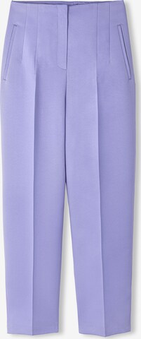 Ipekyol Loose fit Pleat-Front Pants in Purple: front