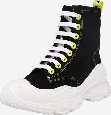 F_WD High-top trainers 'EVE' in Black: front