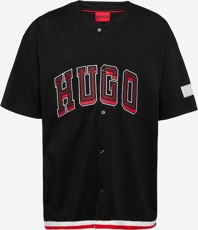 HUGO Button Up Shirt 'Danome' in Red / Black / White, Item view