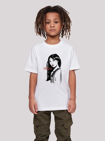 T-Shirt 'Mulan Sketch' F4NT4STIC en blanc : devant