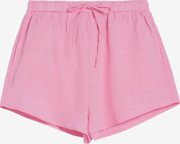 Bershka Pants in Pink: front