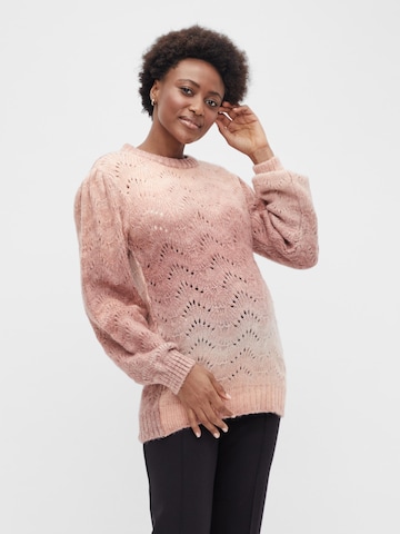 MAMALICIOUS Sweter 'Linia' w kolorze fioletowy: przód
