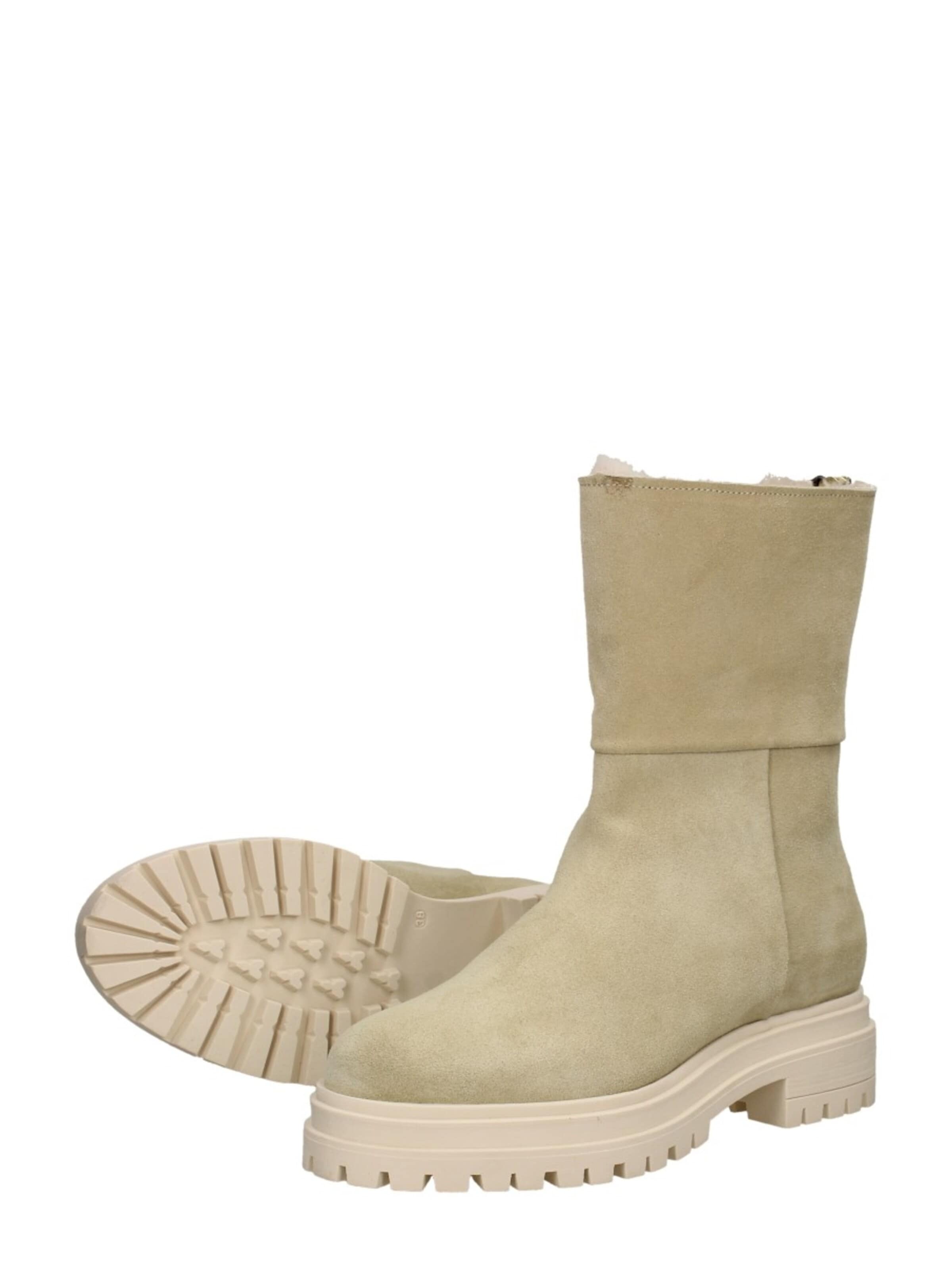 Red-Rag Boots 'Enkellaarsjes Plat' in Beige
