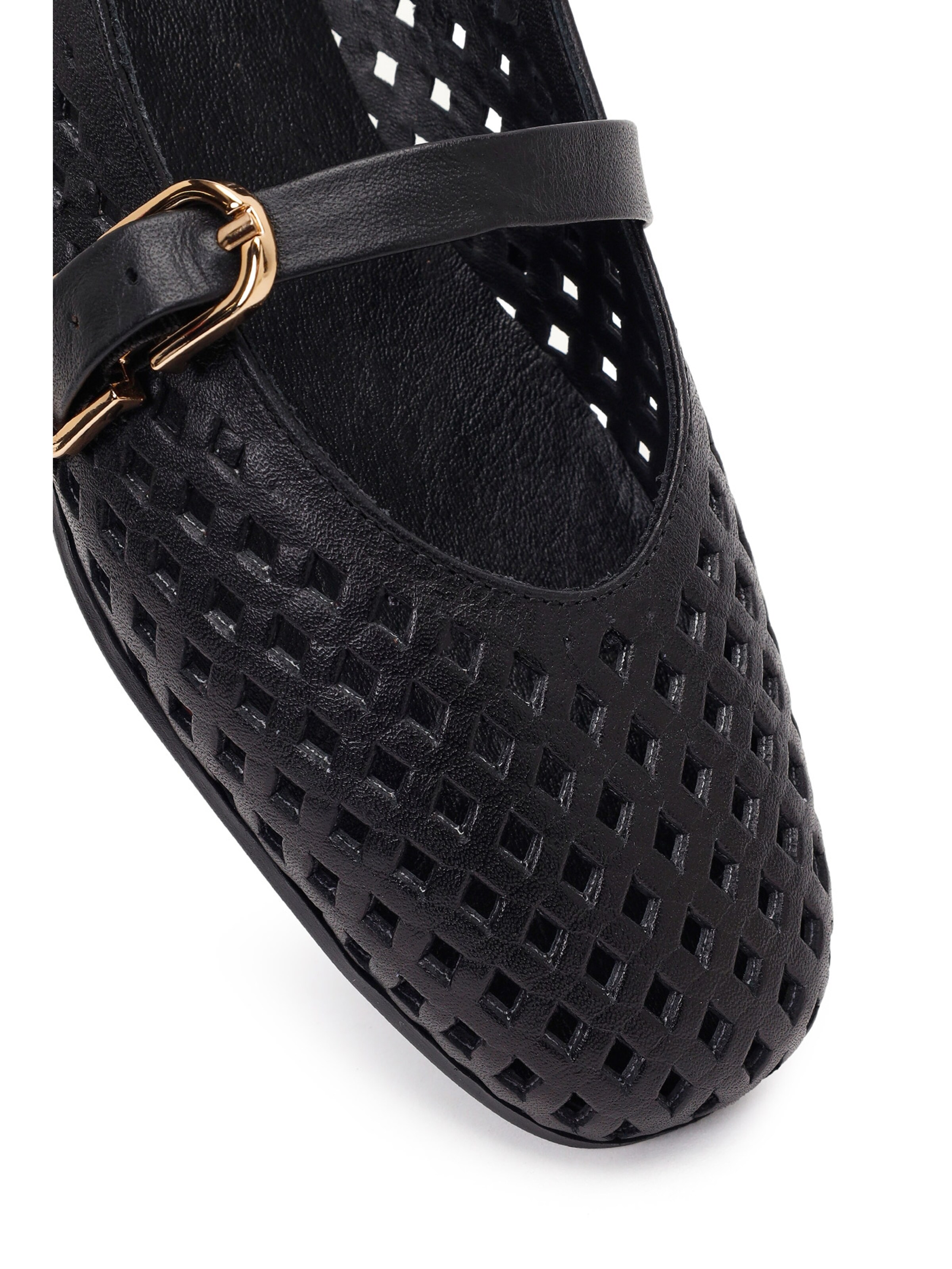 Derimod Ballerina met riempjes in Zwart