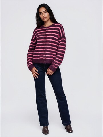 Ombre Knit cardigan in Red