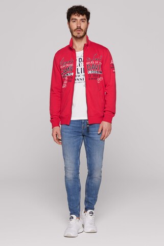 CAMP DAVID Zip-Up Hoodie in Red
