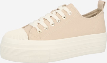 Hailys Matalavartiset tennarit 'Lo44tti' värissä beige: etupuoli