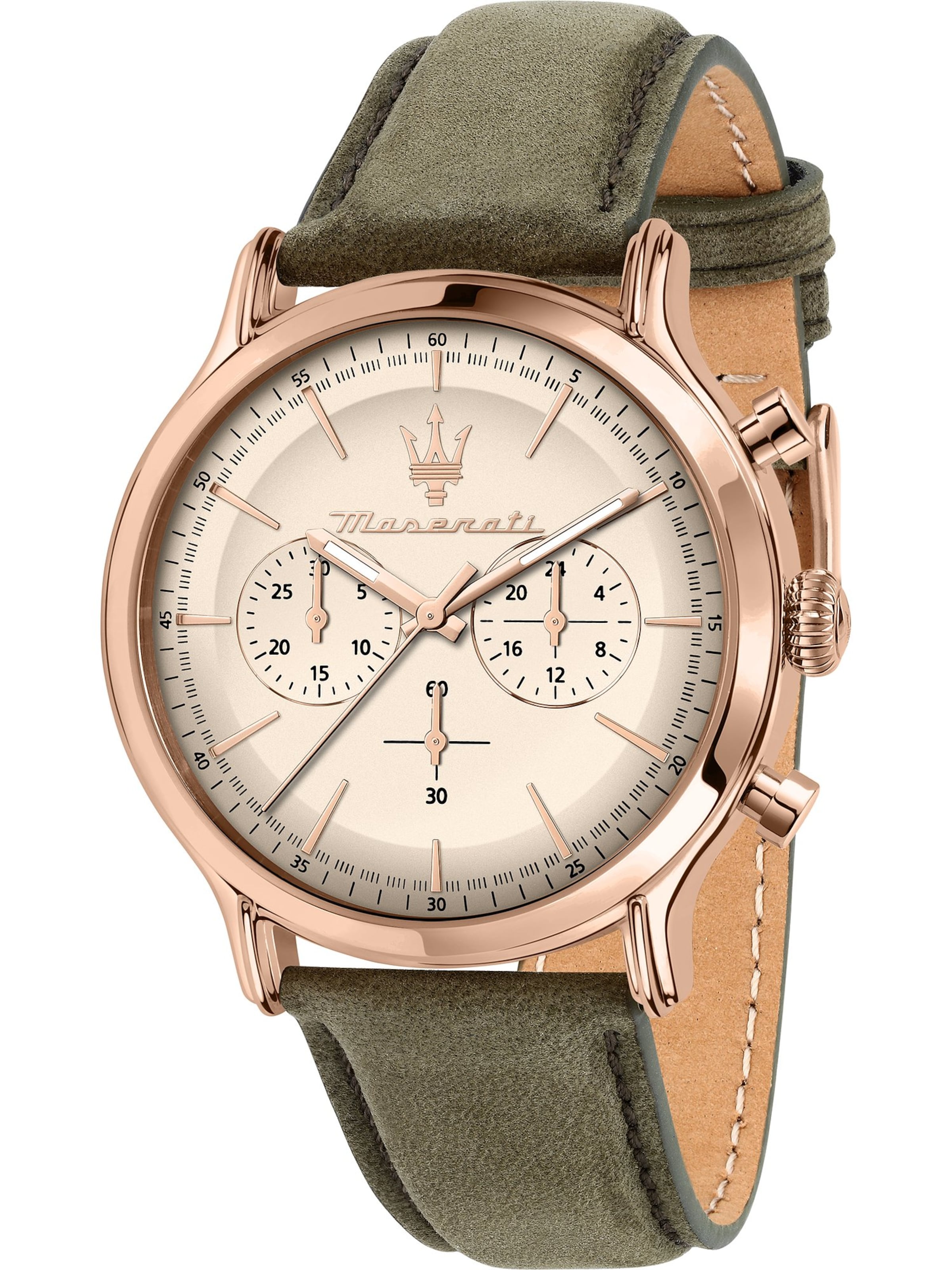 Maserati Analog Watch 'Epoca' in Green: front