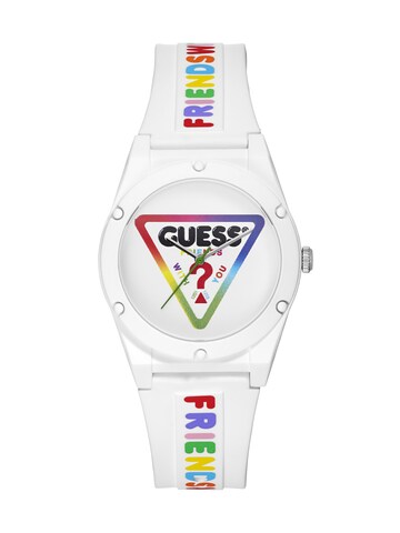 GUESS Analoog horloge 'FWY X BFF' in Wit: voorkant