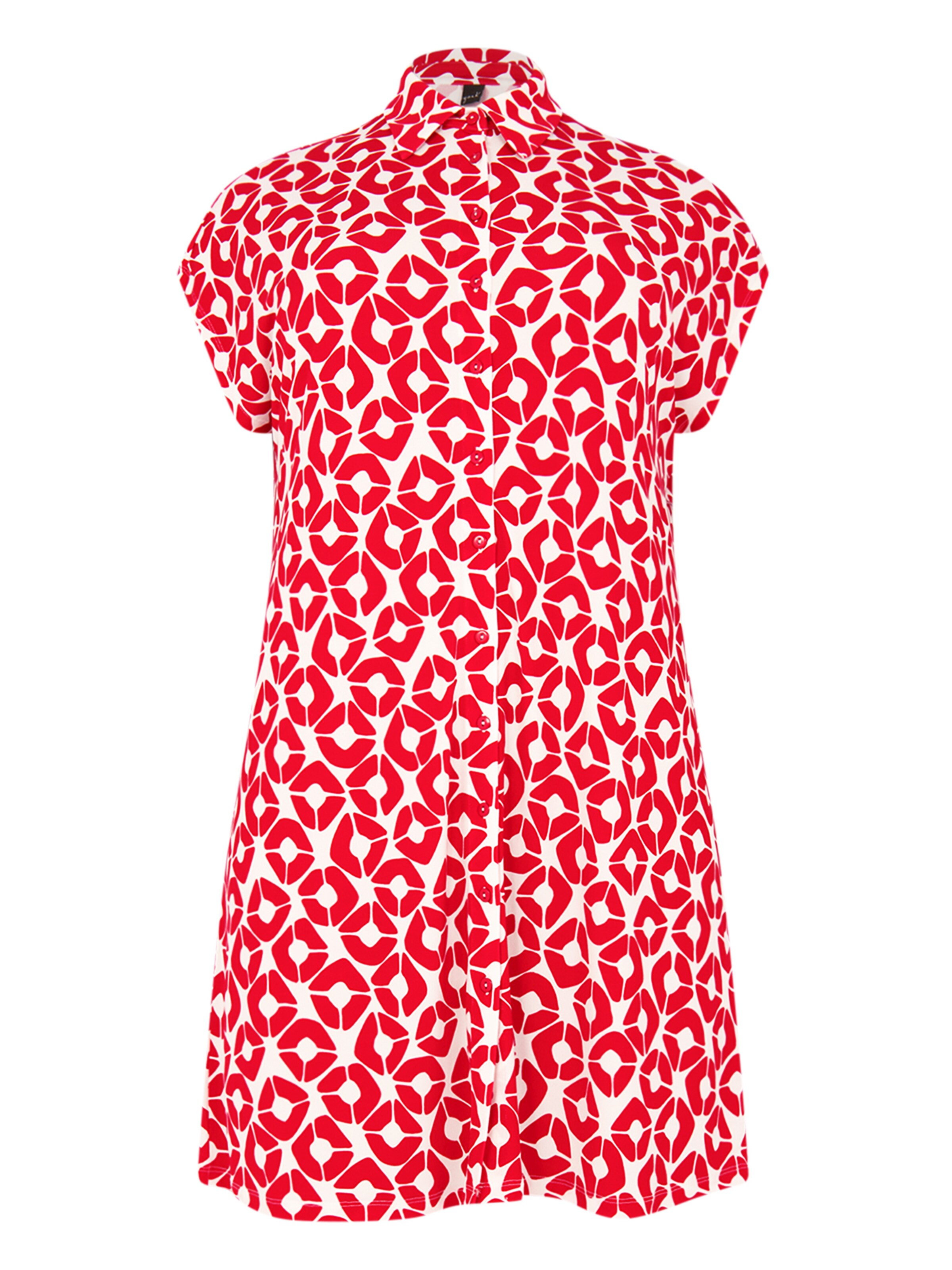 YOEK Blousejurk in Rood: voorkant