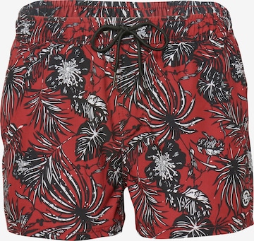 KOROSHI Rövid fürdőnadrágok - piros: elől