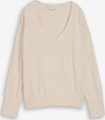 Pull-over TOM TAILOR en blanc : devant