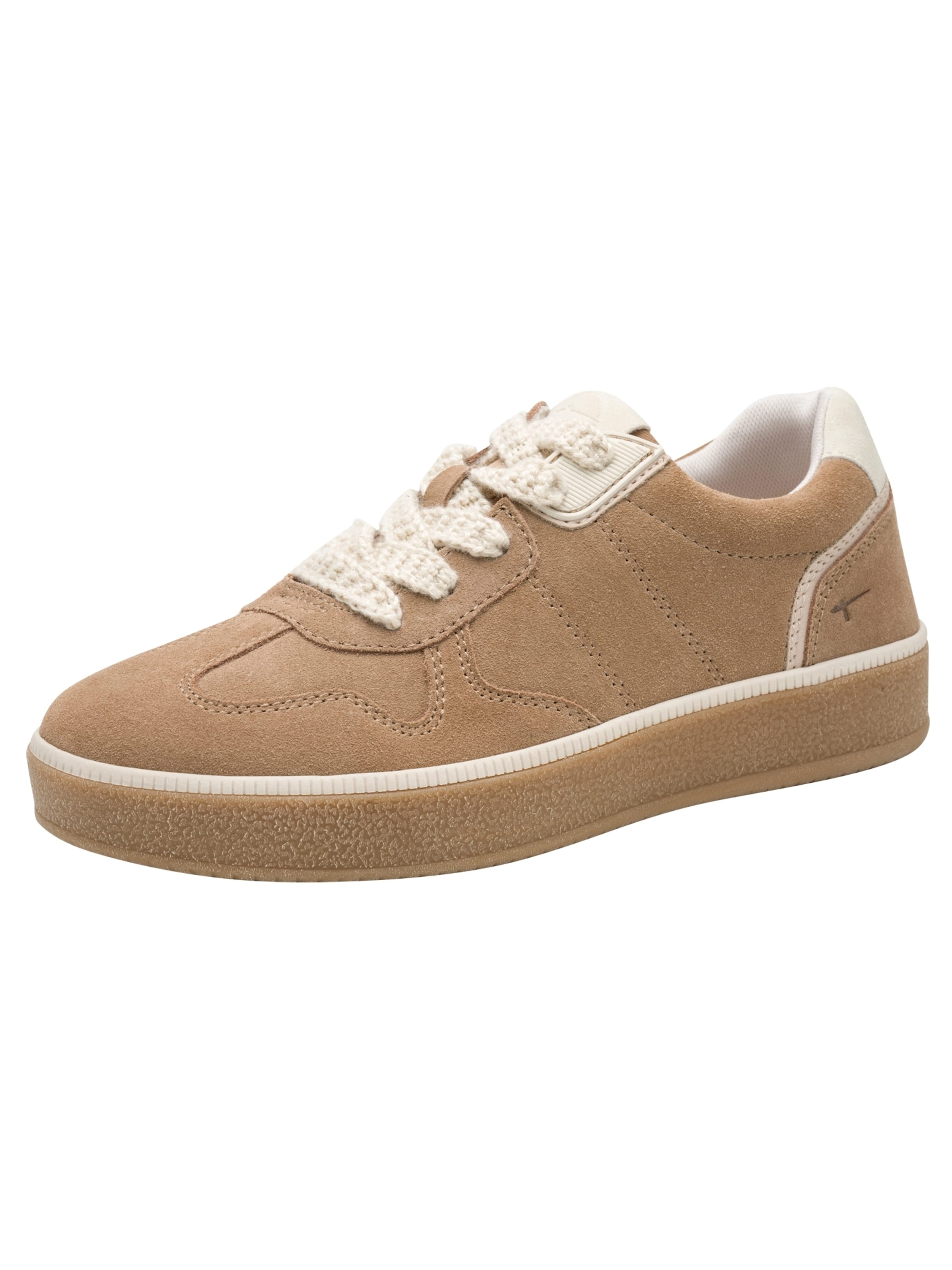Baskets basses Tamaris en beige : devant