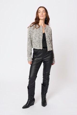 Cream Gebreid vest 'Shanie' in Grijs