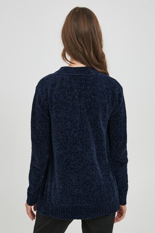 Oxmo Gebreid vest 'Elisabet Knit' in Blauw