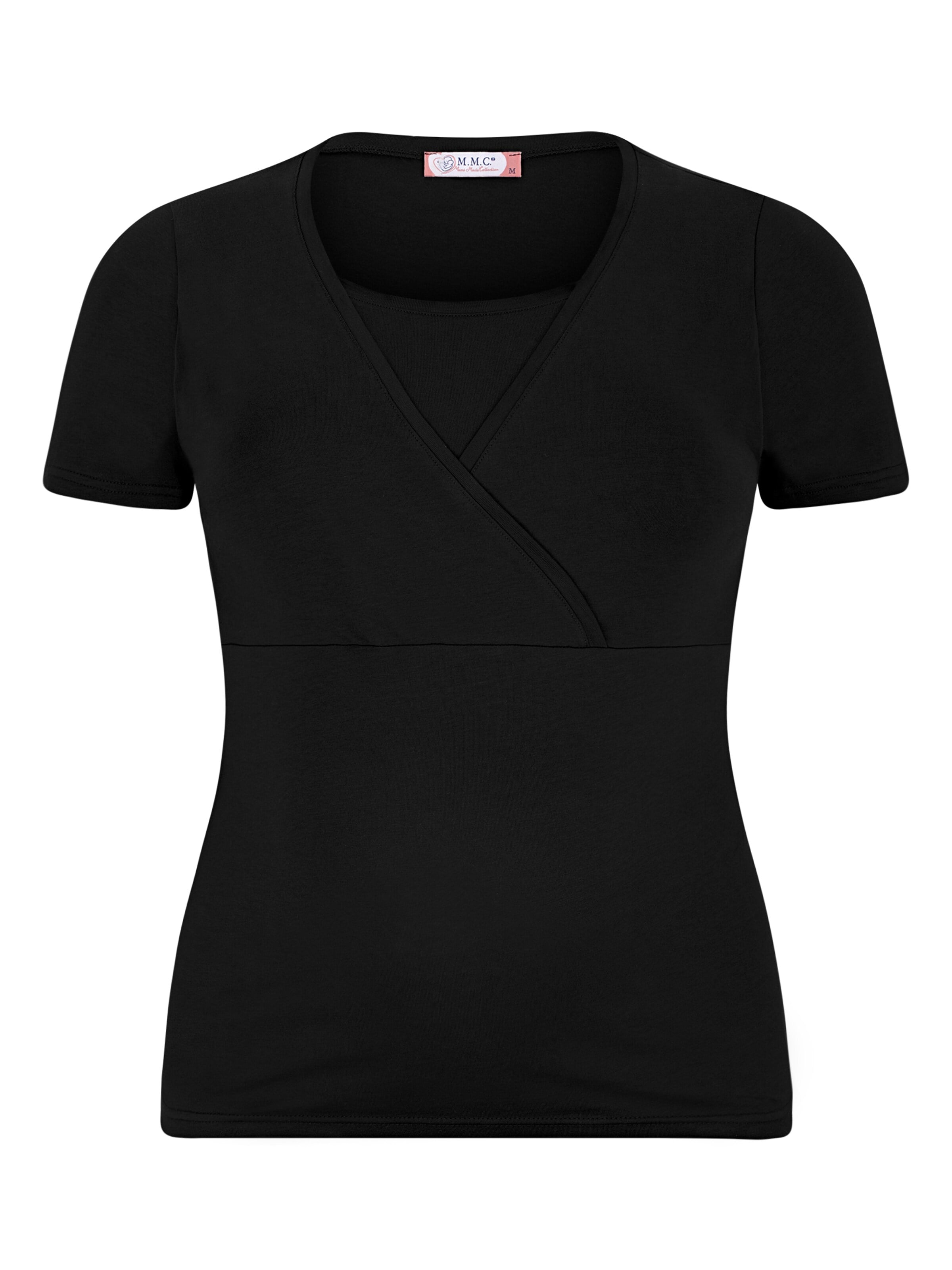 M.M.C. Shirt 'Stillshirt Umstandsmode' in Black: front