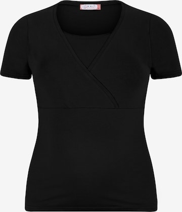 M.M.C. Shirt 'Stillshirt Umstandsmode' in Black: front