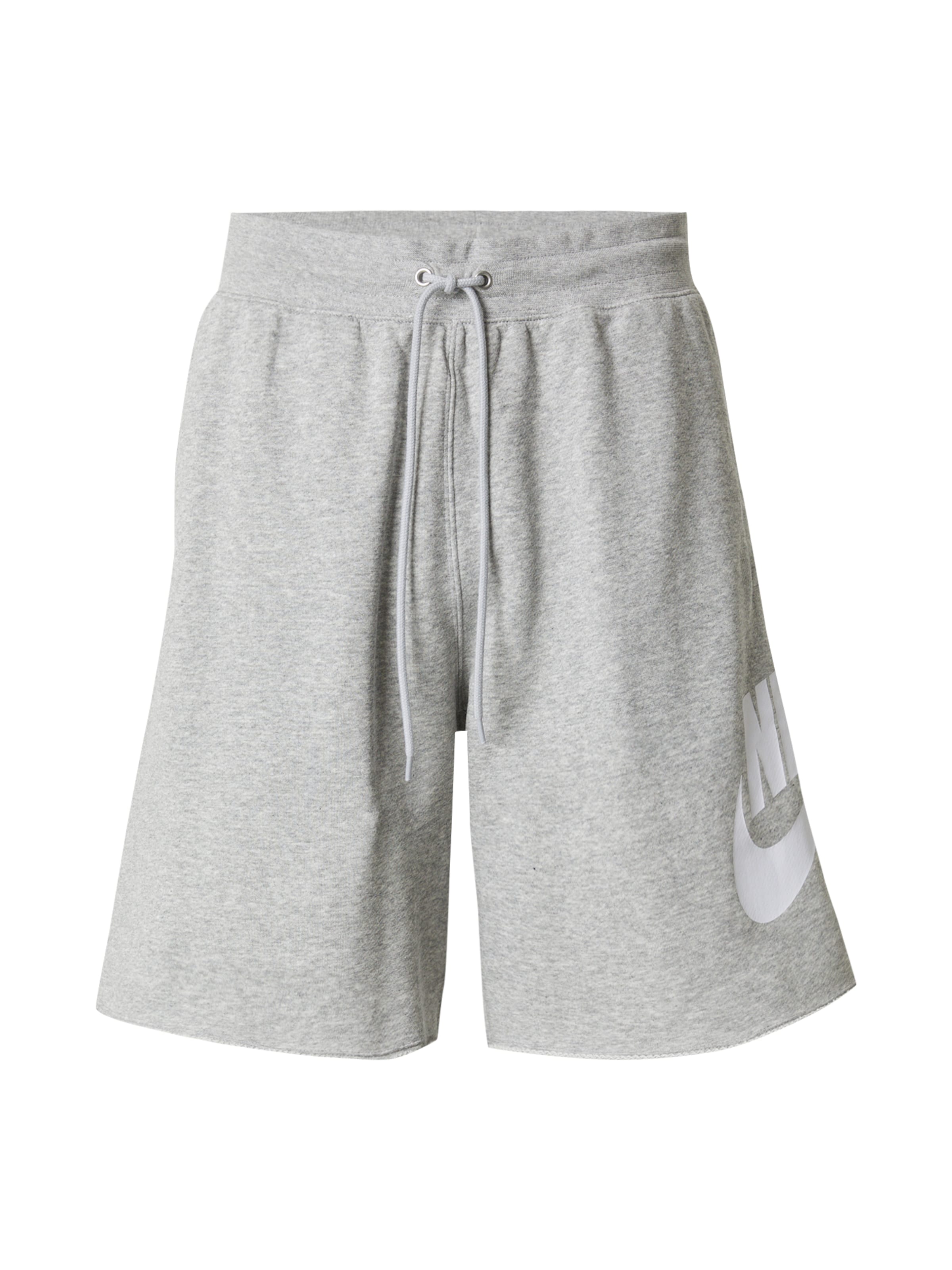 Nike Sportswear Широка кройка Панталон 'CLUB ALUMNI' в сиво: отпред