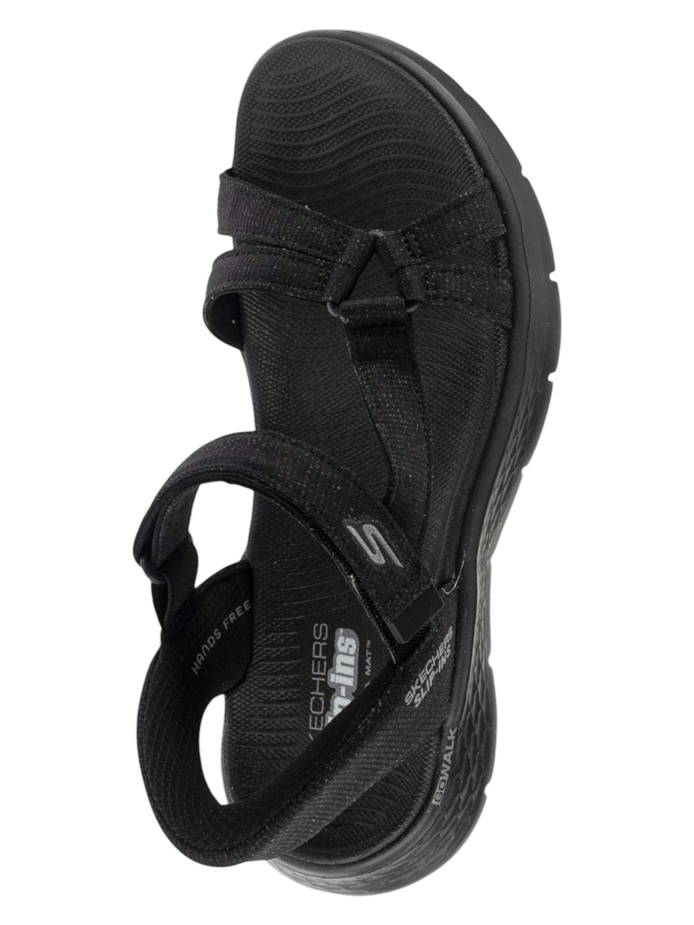 SKECHERS Sandaal 'Skechers Slip-Ins: Go Walk Flex Sandal - Illuminate' in Zwart