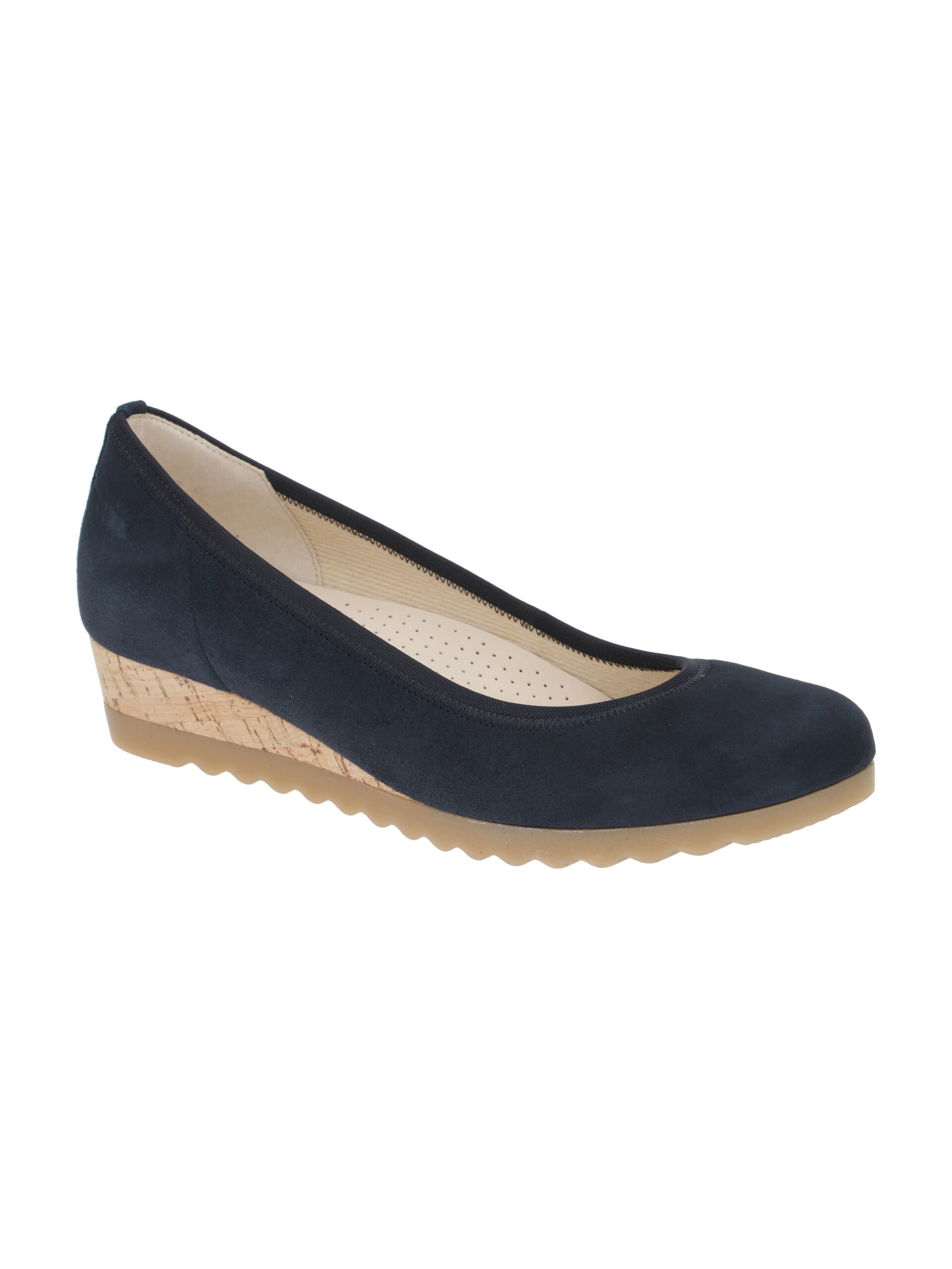 GABOR Hausschuh 'Gabor comfort Slipper blau Velour 82.641.46'‌‌‌‌‌ in Blau: Vorderseite