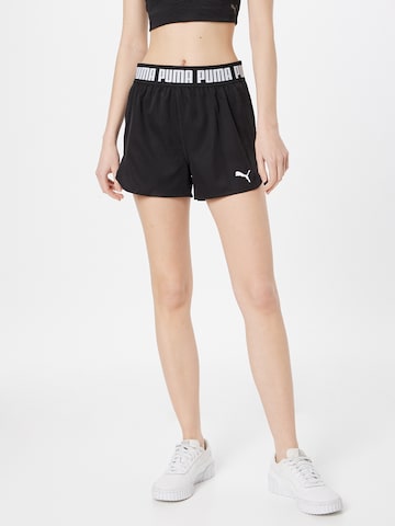 PUMA Обычный Спортивные штаны 'Strong 3' в Черный: спереди