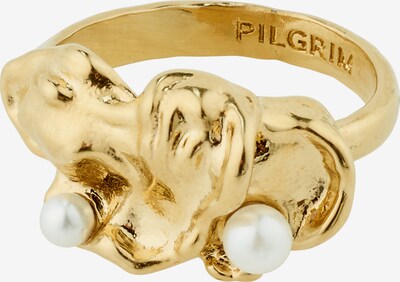 Pilgrim Ring 'Moon' i guld / hvid, Produktvisning