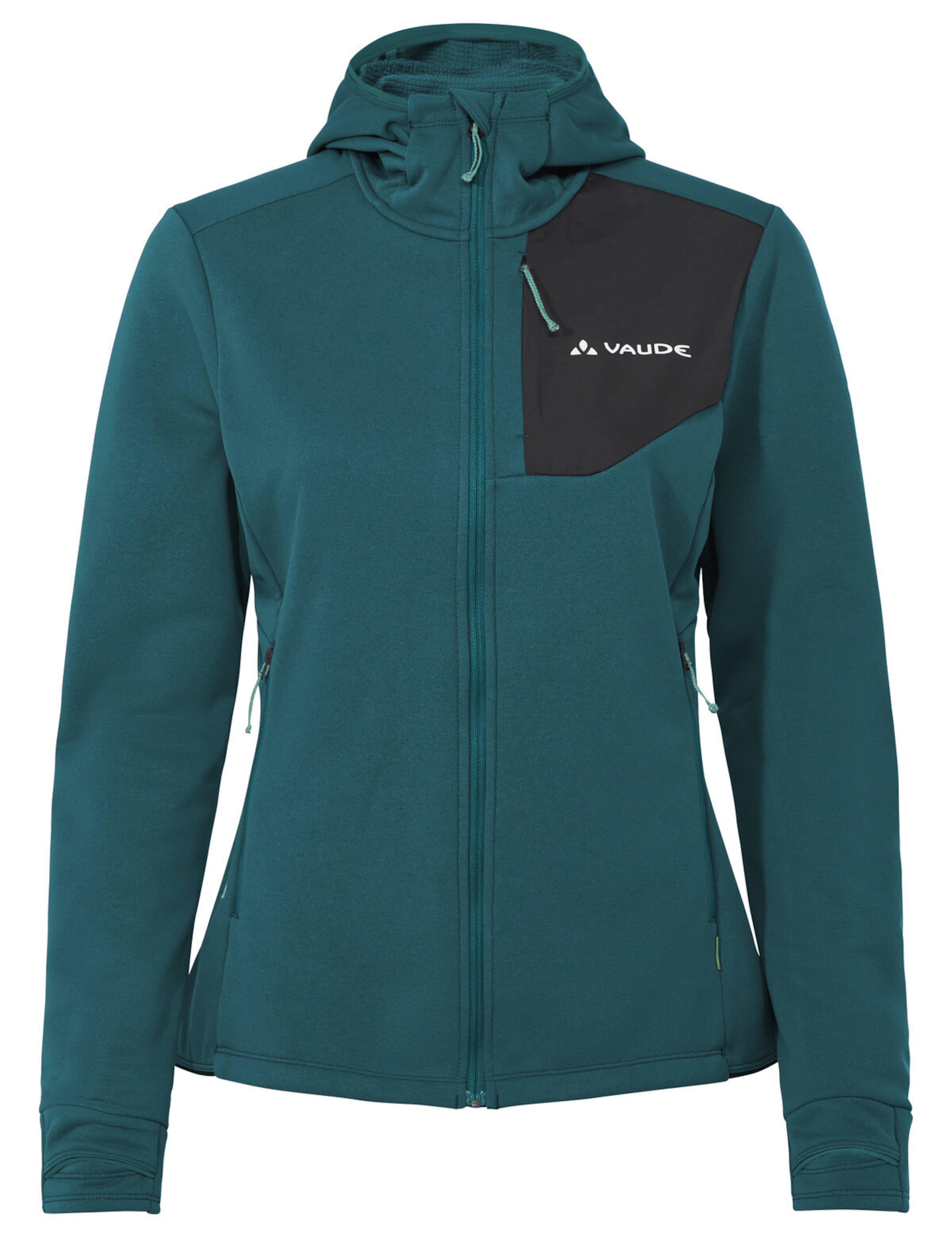 VAUDE Athletic fleece jacket 'Monviso III' in Green: front