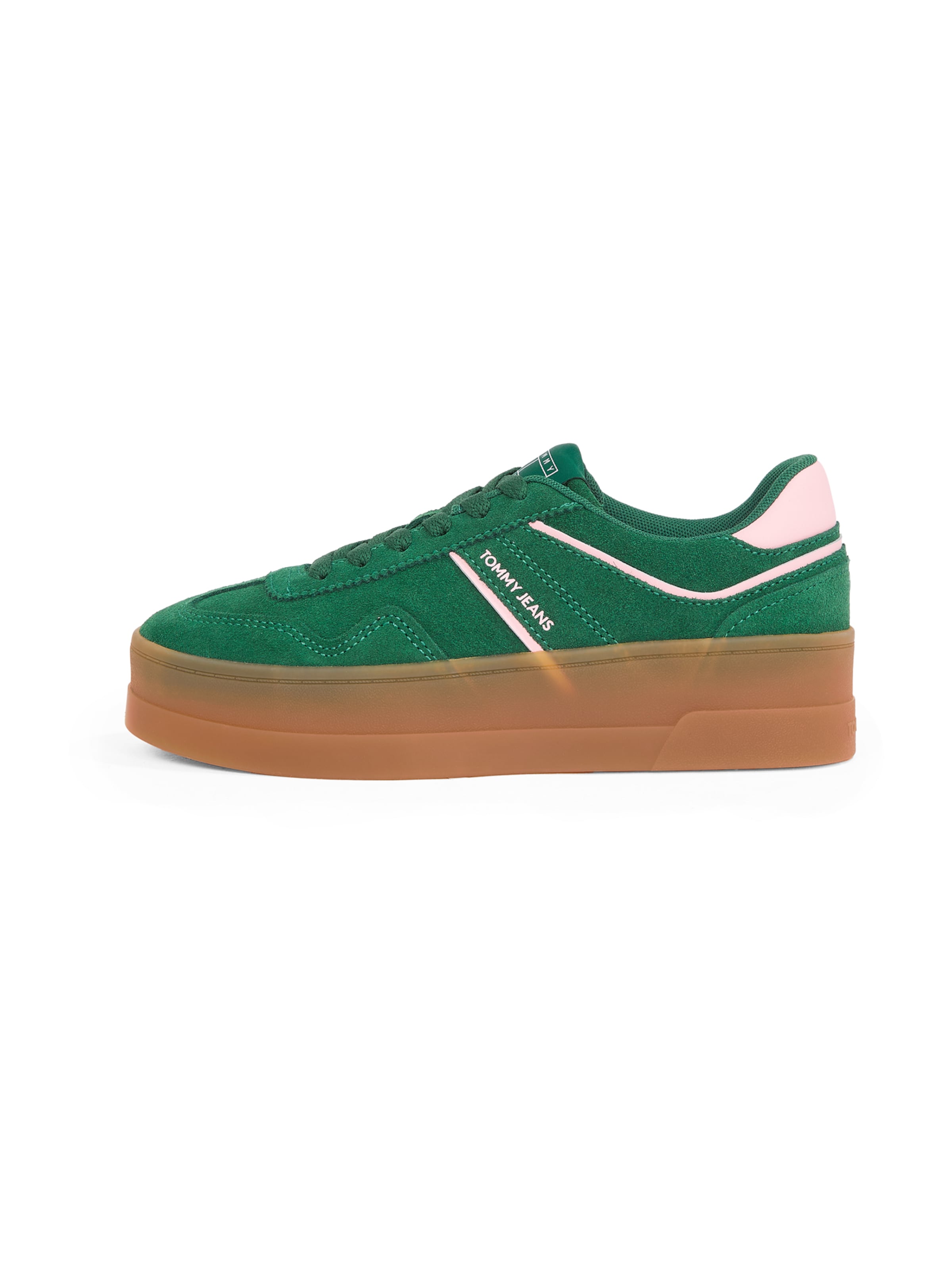 Sneaker bassa 'The Greenwich' di Tommy Jeans in verde: frontale