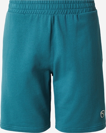 Regular Pantalon 'ESS ELEVATED' PUMA en vert : devant