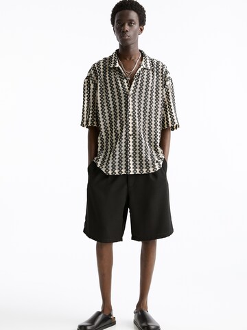 Pull&Bear Comfort Fit Hemd in Beige