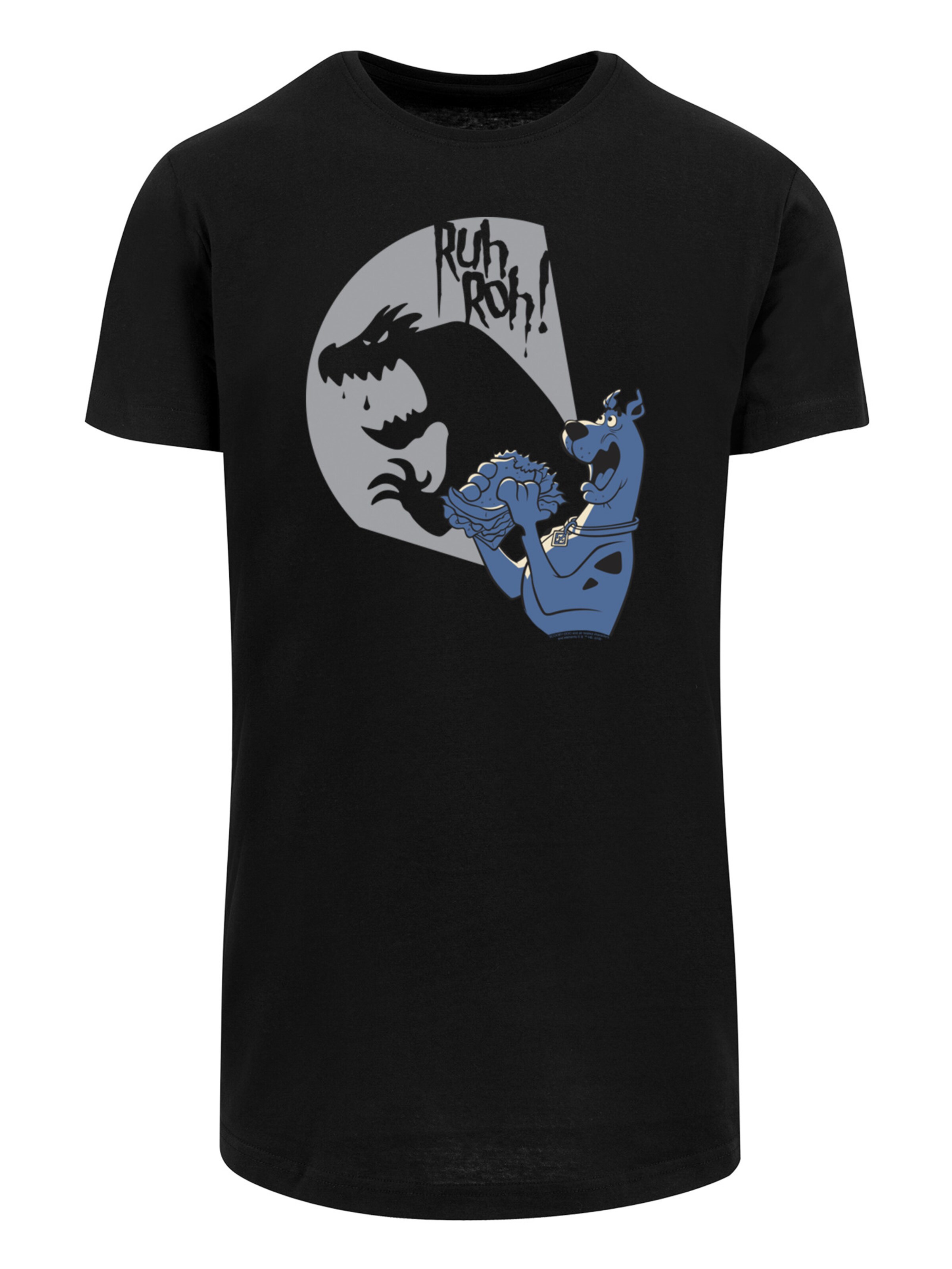 F4NT4STIC T-Shirt 'Ruh Roh' in Schwarz: Vorderseite