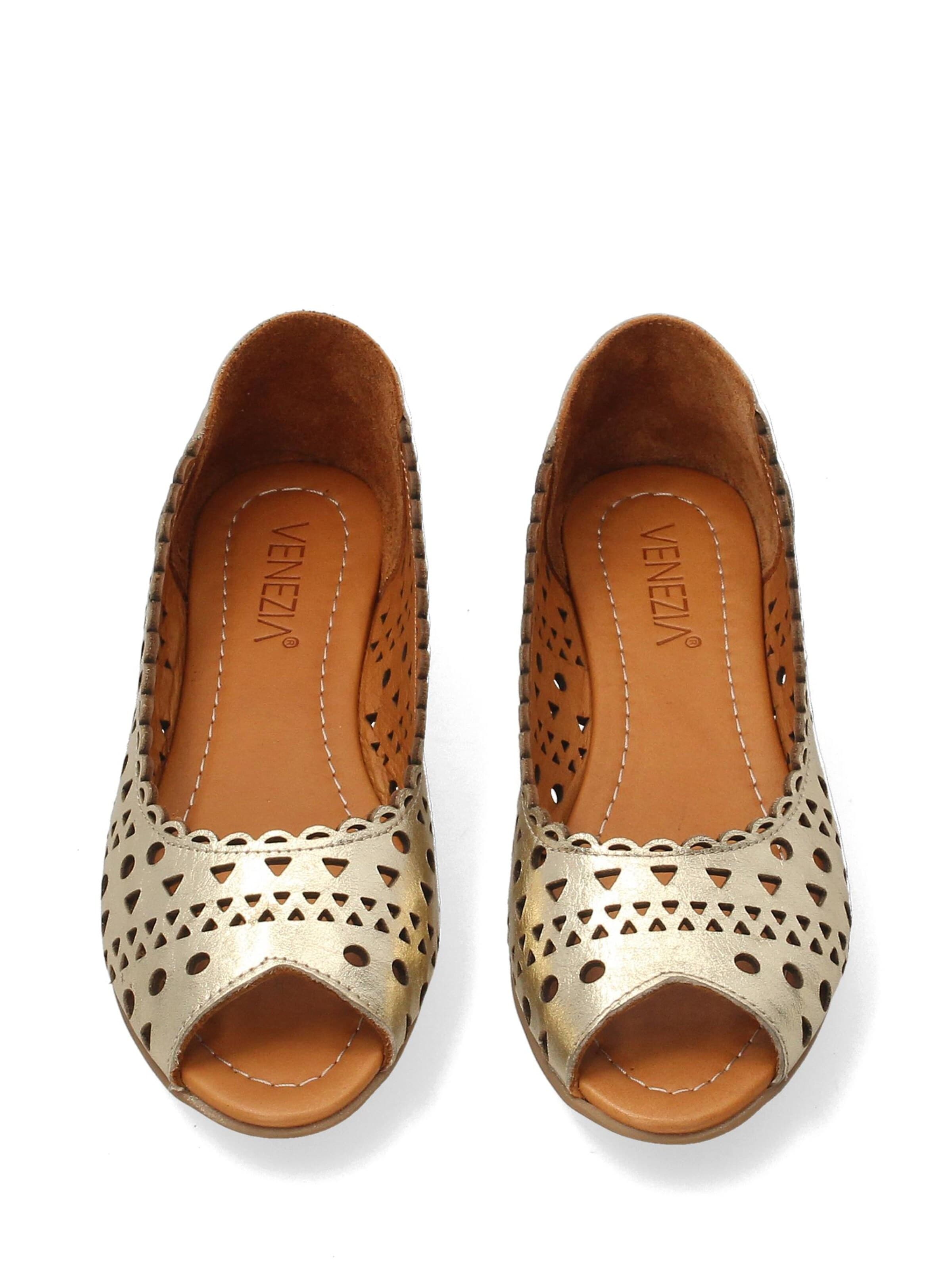 VENEZIA Ballet Flats in Gold